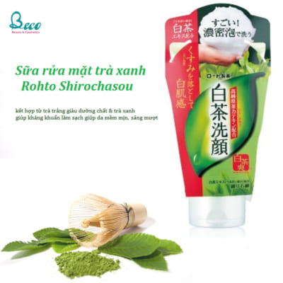 Sữa Rửa Mặt Trà Xanh Rohto Shirochasou Green Tea Nhật Bản 3