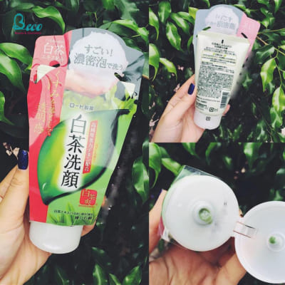 Sữa rửa mặt trà xanh Shirochasou Green Tea Foam Nhật Bản 2