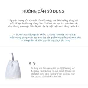 Sữa rửa mặt sạch sâu dành cho da dầu Huxley Cleansing Foam