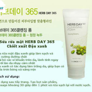 sữa rửa mặt đậu xanh