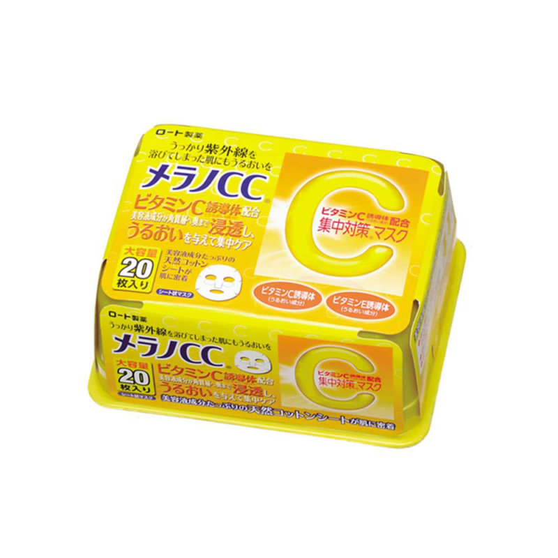 Mặt Nạ Rohto Melano CC Whitening Mask Trị Mụn Thâm Dưỡng Trắng Da