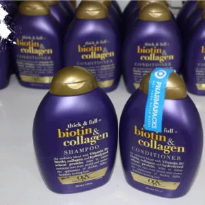 Bộ Dầu Gội Và Dầu Xả OGX Thick-Full Biotin - Collagen