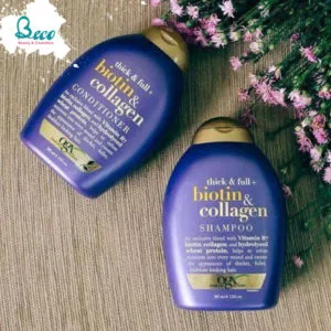 Bộ Dầu Gội Và Dầu Xả OGX Thick-Full Biotin - Collagen