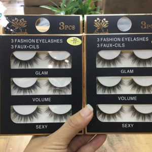 Mi Giả Lông Chồn 3D 3PCS 3 Fashion Eyelashes 3 Faux-Cils