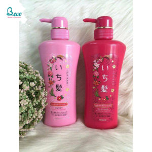 Set Dầu Gội Và Xả Ichikami Màu Hồng Phục Hồi