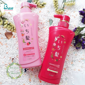 Set Dầu Gội Và Xả Ichikami Màu Hồng Phục Hồi