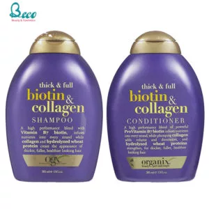 Bộ Dầu Gội Và Dầu Xả OGX Thick-Full Biotin - Collagen