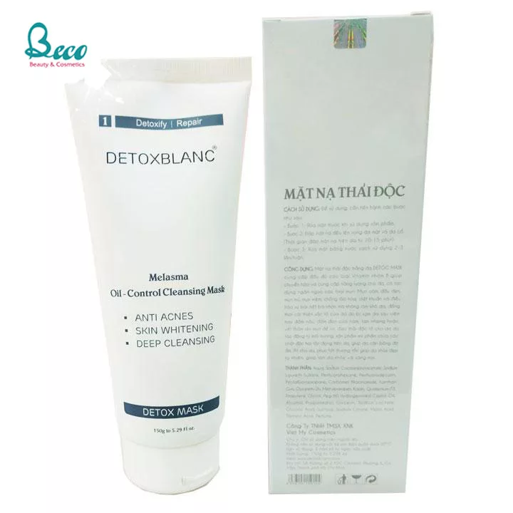 Mặt Nạ Thải Độc Trắng Da Than Hoạt Tính DETOX BLANC