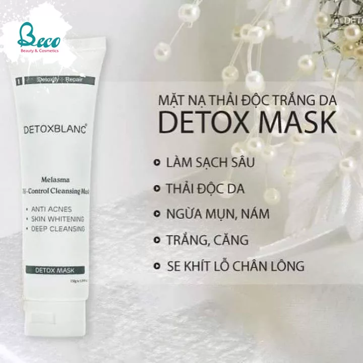 Mặt Nạ Thải Độc Trắng Da Than Hoạt Tính DETOX BLANC - Ảnh 5