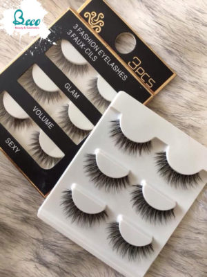 Mi Giả Lông Chồn 3D 3PCS 3 Fashion Eyelashes 3 Faux-Cils