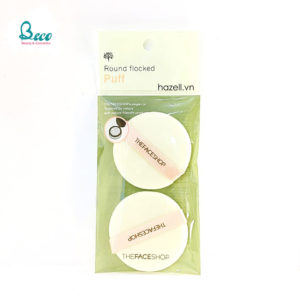 Set Bông Phấn The Face Shop Round flocked Puff