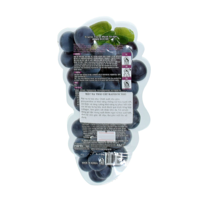 Mặt Nạ Quả Nho Rainbow Fruit Farm Mask Pack