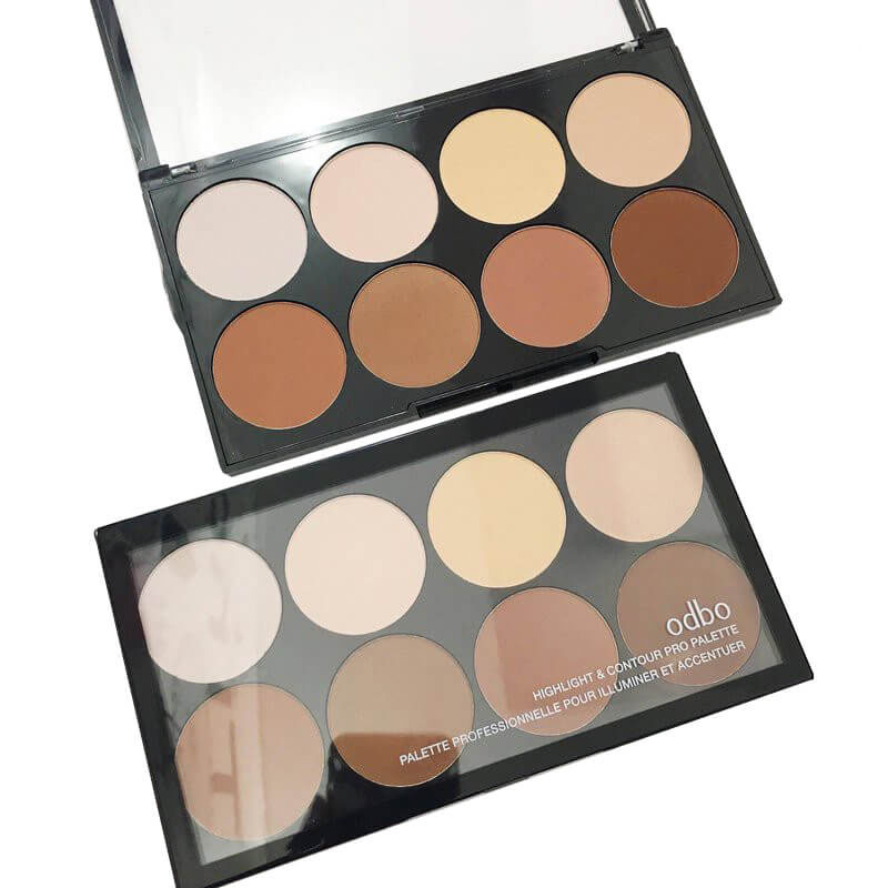 Phấn Tạo Khối 8 Màu ODBO Highlight & Contour Pro Palette