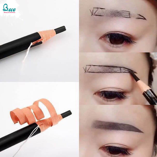Chì Xé Kẻ Chân Mày Coloured Soft Cosmetic Art Eyebrow Pencil