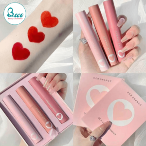 Set 3 Cây Son Kem Lì Herorange Vỏ Hồng Phấn 3Cx