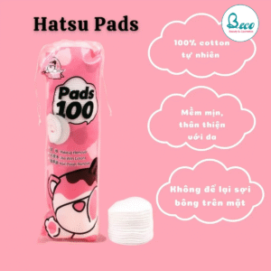 Bông tẩy trang Hatsu Nhật Bản 150 miếng