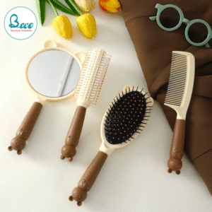 Set 4 Món Lược Gương Trang Điểm Cầm Tay Siêu Xinh