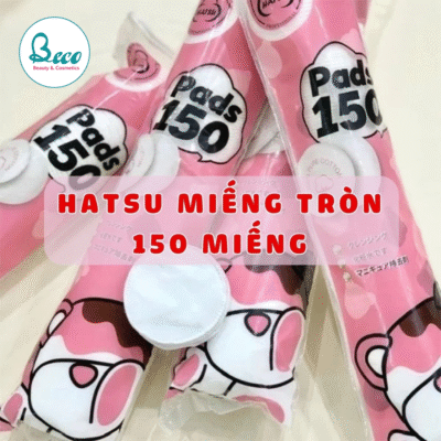 Bông tẩy trang Hatsu Nhật Bản 150 miếng