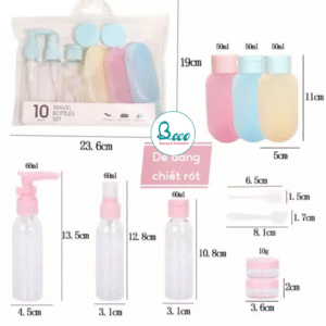 Bộ Chiết Mỹ Phẩm Du Lịch 8 Món
