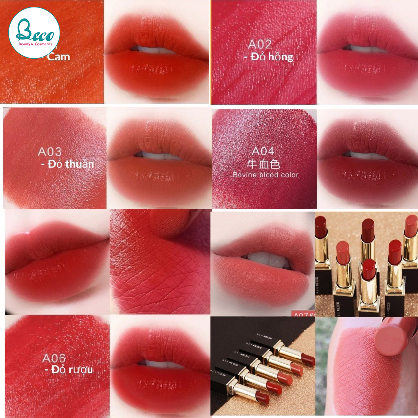 Son Nhung Lì HLLR Không Khô Môi Bền Màu Lâu Trôi