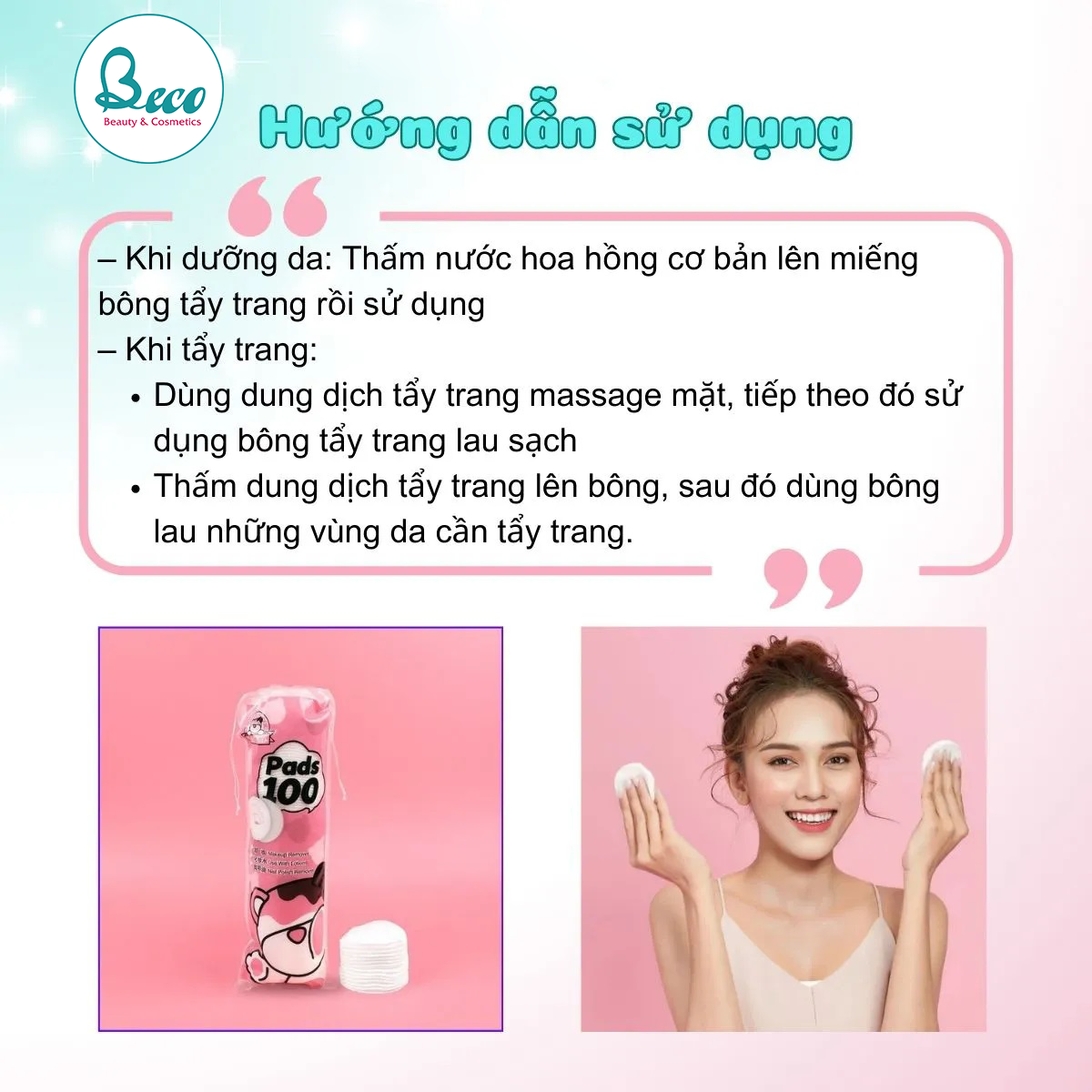 Bông tẩy trang Hatsu Nhật Bản 150 miếng