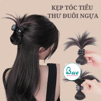 Tóc Giả Đuôi Ngựa Sang Chảnh Kẹp Tóc Bốn Màu 