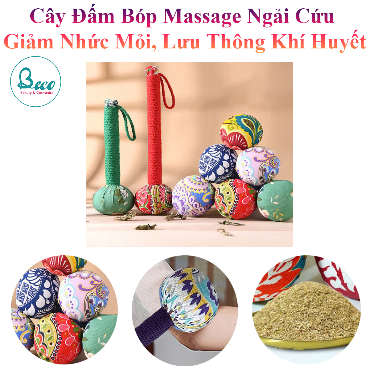Gậy Đấm Bóp Massage Ngải Cứu
