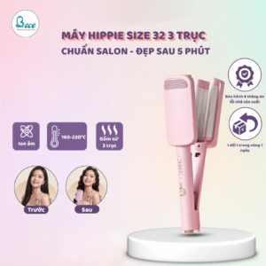 Máy Uốn Tóc Xoăn Sóng Nước 3 Trục Gốm Sứ Ceramic Cao Cấp