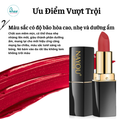 Son Thỏi Lì NAYOU Dưỡng Ẩm Chống Thấm Nước