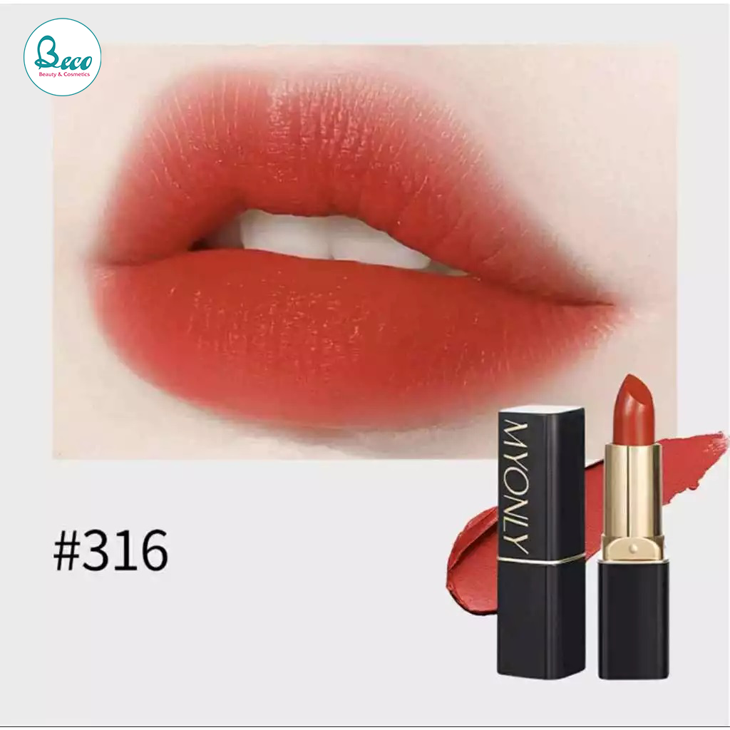 Son thỏi MYONLY chính hãng bền màu lâu trôi - #316 Đỏ cam cháy