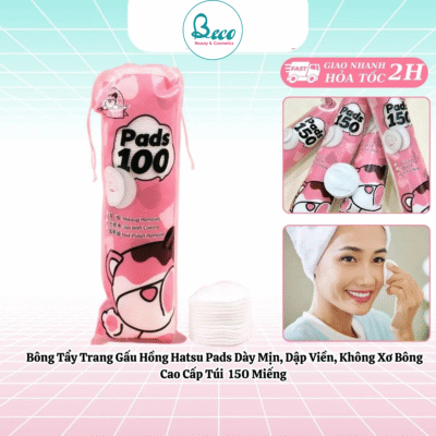 Bông tẩy trang Hatsu Nhật Bản 150 miếng