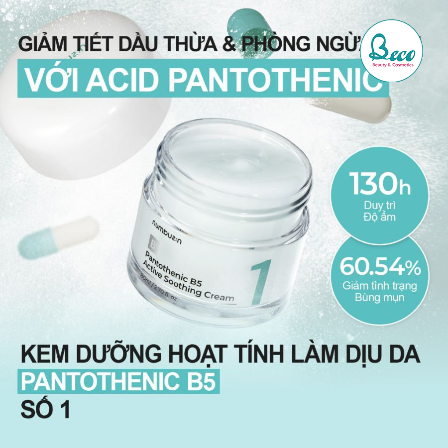 Kem dưỡng phục hồi Numbuzin No.1 Pantothenic B5 Active 80ml