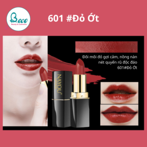 Son Thỏi Lì NAYOU Dưỡng Ẩm Chống Thấm Nước - 601 Đỏ ớt quyến rũ