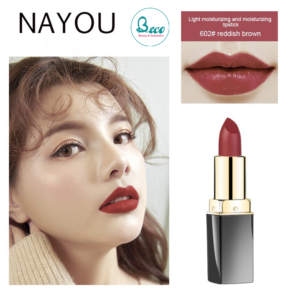 Son Thỏi Lì NAYOU Dưỡng Ẩm Chống Thấm Nước - 602 Đỏ thuần