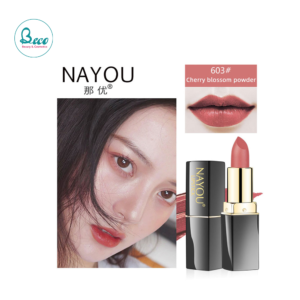 Son Thỏi Lì NAYOU Dưỡng Ẩm Chống Thấm Nước - 603 Hồng đào