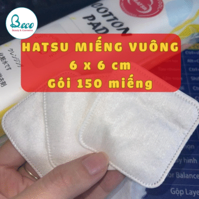 Bông tẩy trang Hatsu Nhật Bản 150 miếng