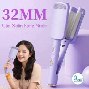 Máy Uốn Tóc Xoăn Sóng Nước 3 Trục Gốm Sứ Ceramic Cao Cấp