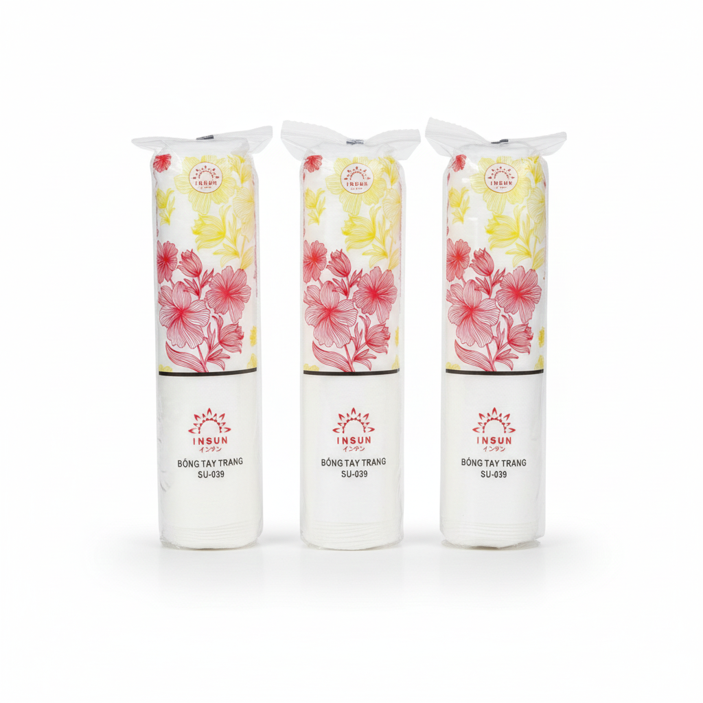Bông tẩy trang Insun 100% cotton 100 miếng