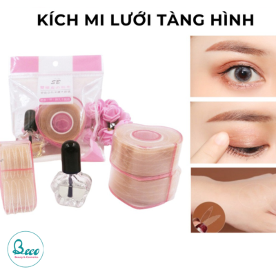 Set Kích Mí lưới Có Sẵn Keo Dán Và Nhíp Tiện Lợi Cao Cấp