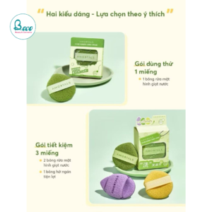 Set 3 mút rửa mặt bọt biển Amortals