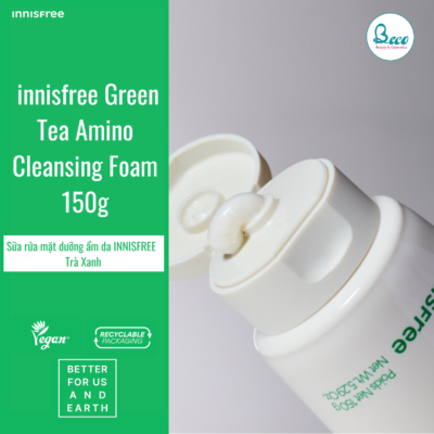 Sữa Rửa Mặt Innisfree Dưỡng Ẩm Chiết Xuất Từ Trà Xanh 150g
