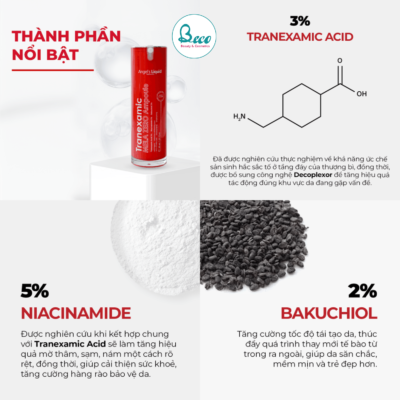 Siêu tinh chất giảm thâm nám Tranexamic Mela Zero Ampoule