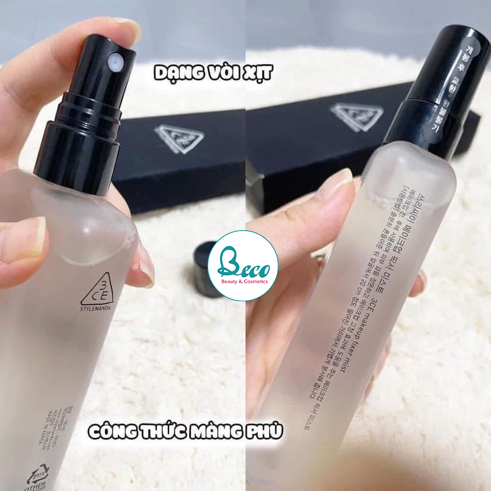 Xịt Khoáng Khóa Lớp Makeup 3CE Shimmer Makeup Fixer