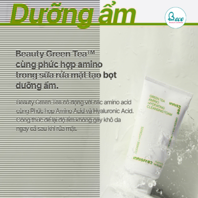 Sữa Rửa Mặt Innisfree Dưỡng Ẩm Chiết Xuất Từ Trà Xanh 150g