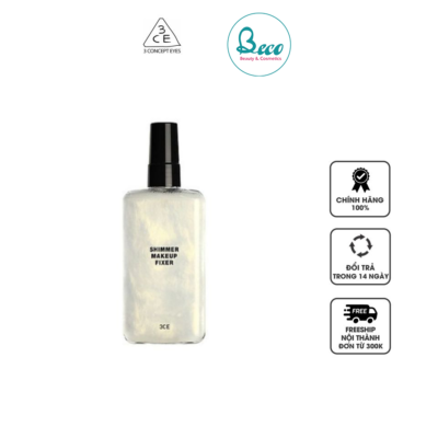 Xịt Khoáng Khóa Lớp Makeup 3CE Shimmer Makeup Fixer