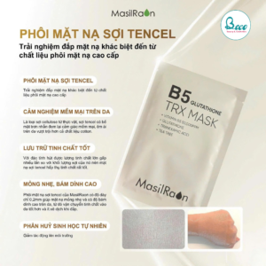 Combo 10 miếng mặt nạ B5 GLUTATHIONE TRX Cấp ẩm, Làm sáng da