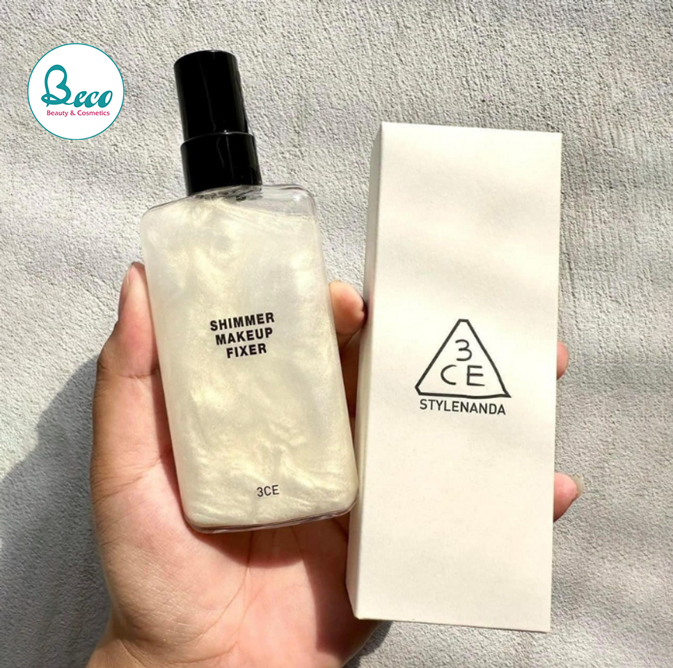 Xịt Khoáng Khóa Lớp Makeup 3CE Shimmer Makeup Fixer