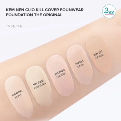 Kem nền Clio Kill Cover Founwear Foundation The Original 35ml 