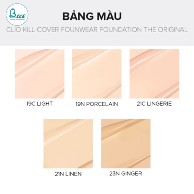 Kem nền Clio Kill Cover Founwear Foundation The Original 35ml 